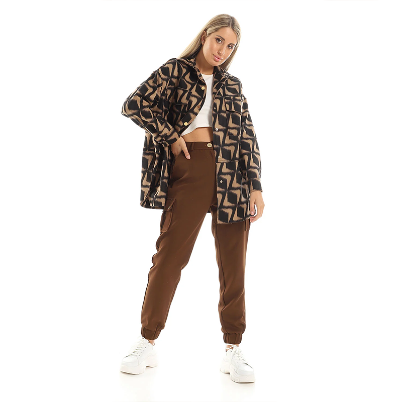 Cargo Jogger Pants - Brown