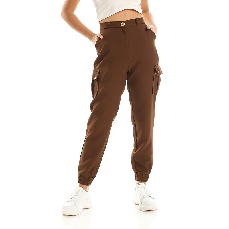 Cargo Jogger Pants - Brown