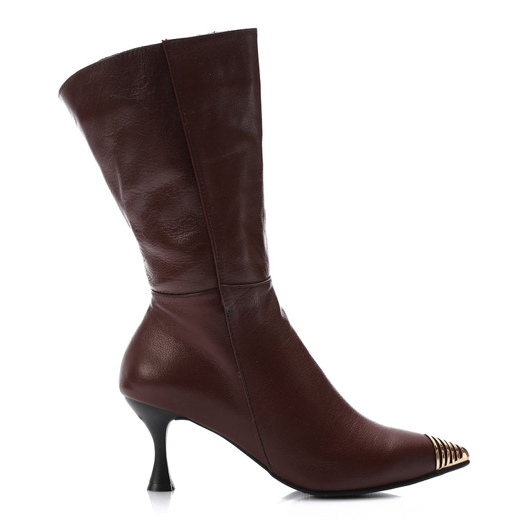 Gold Edge Boots ƒ?? Brown Red
