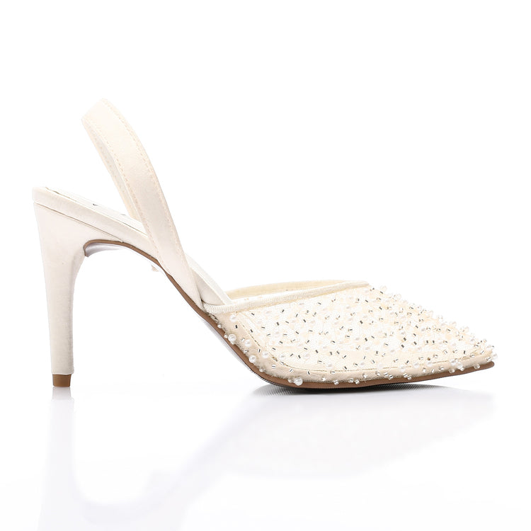 Glamour Shine Slingbacks Ζ?? Off White