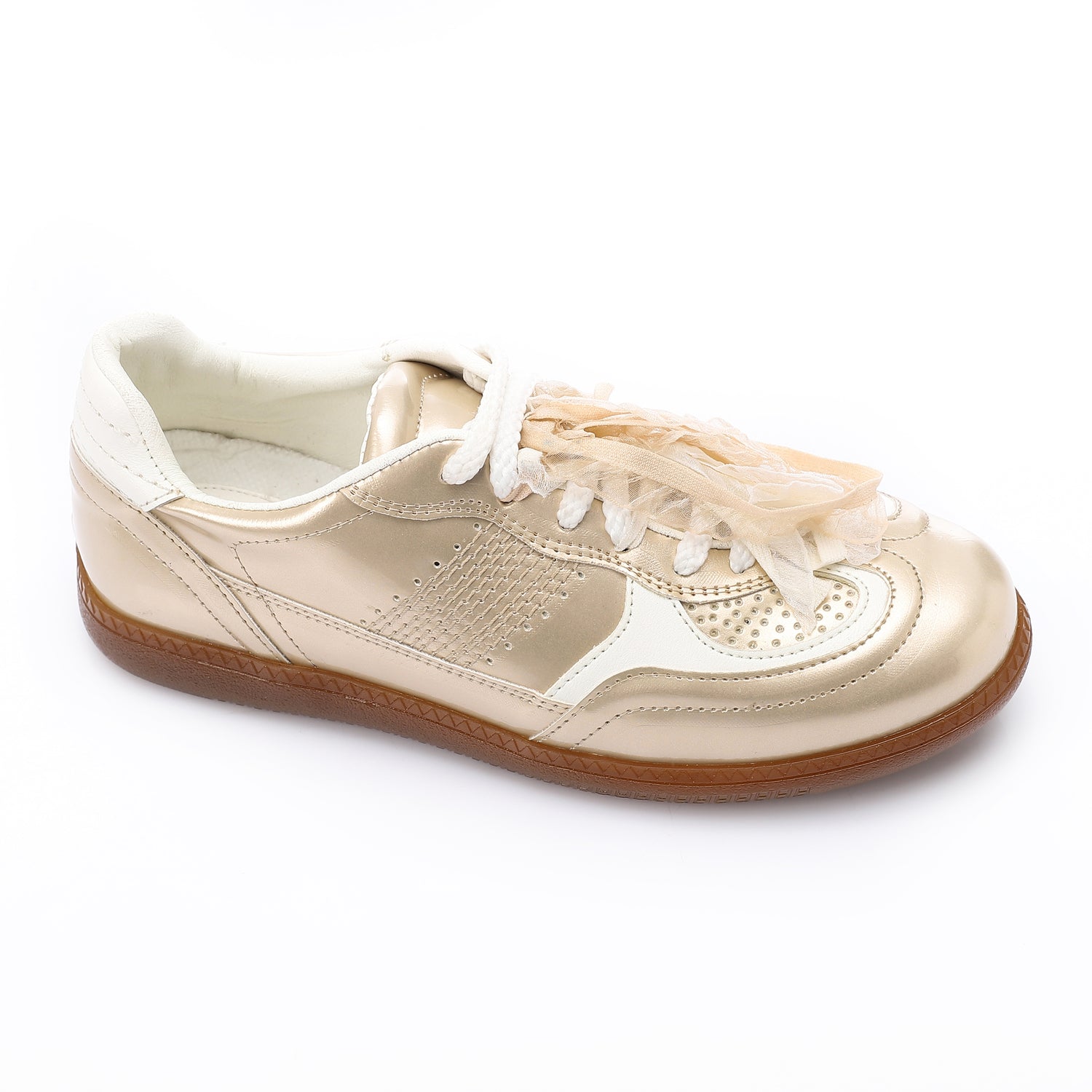 Charm Ribbon Sneakers Ζ?? Gold