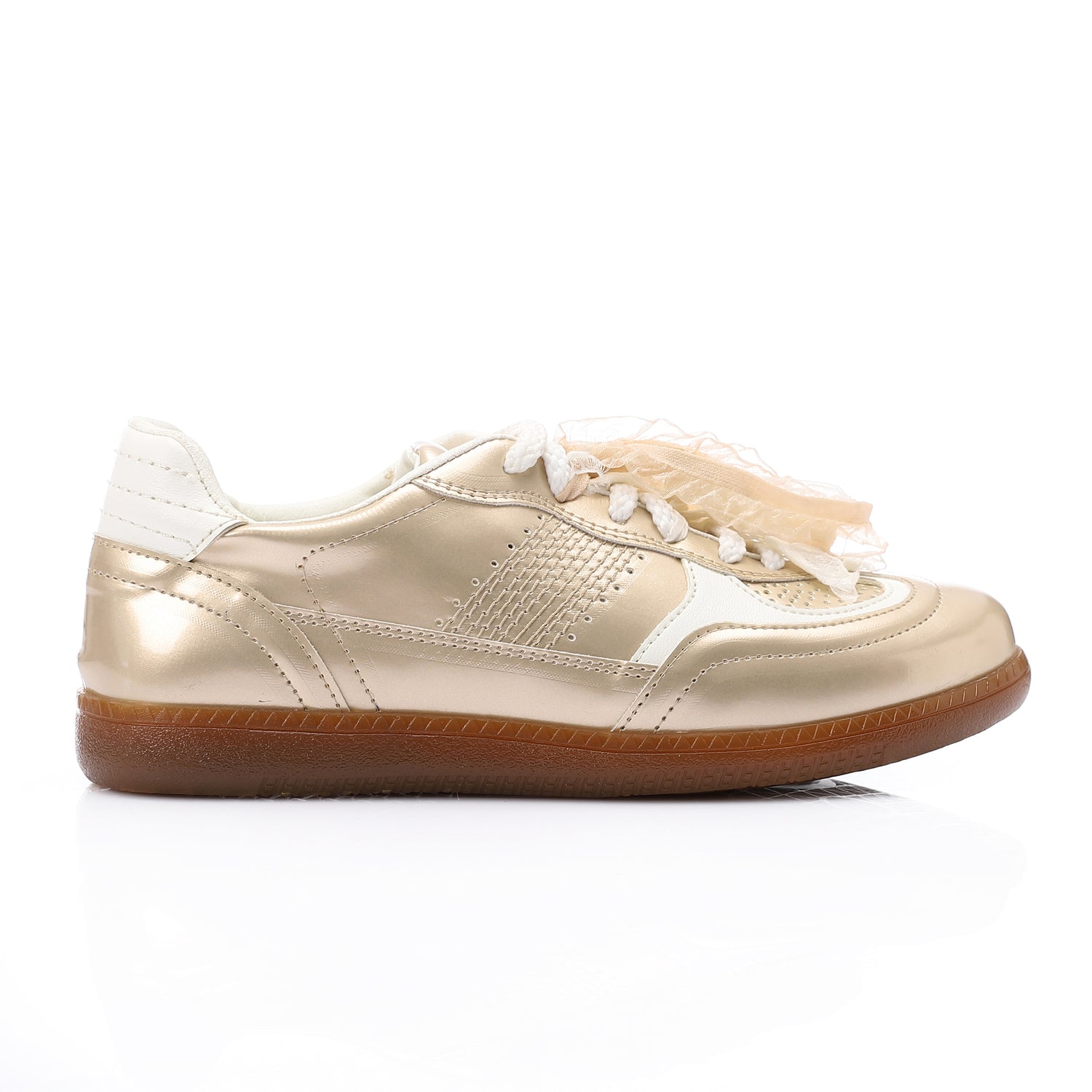 Charm Ribbon Sneakers Ζ?? Gold