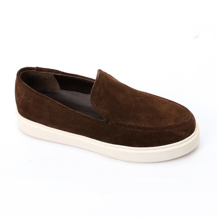 Menƒ??s Smart Casual Suede Loafers ƒ?? Brown