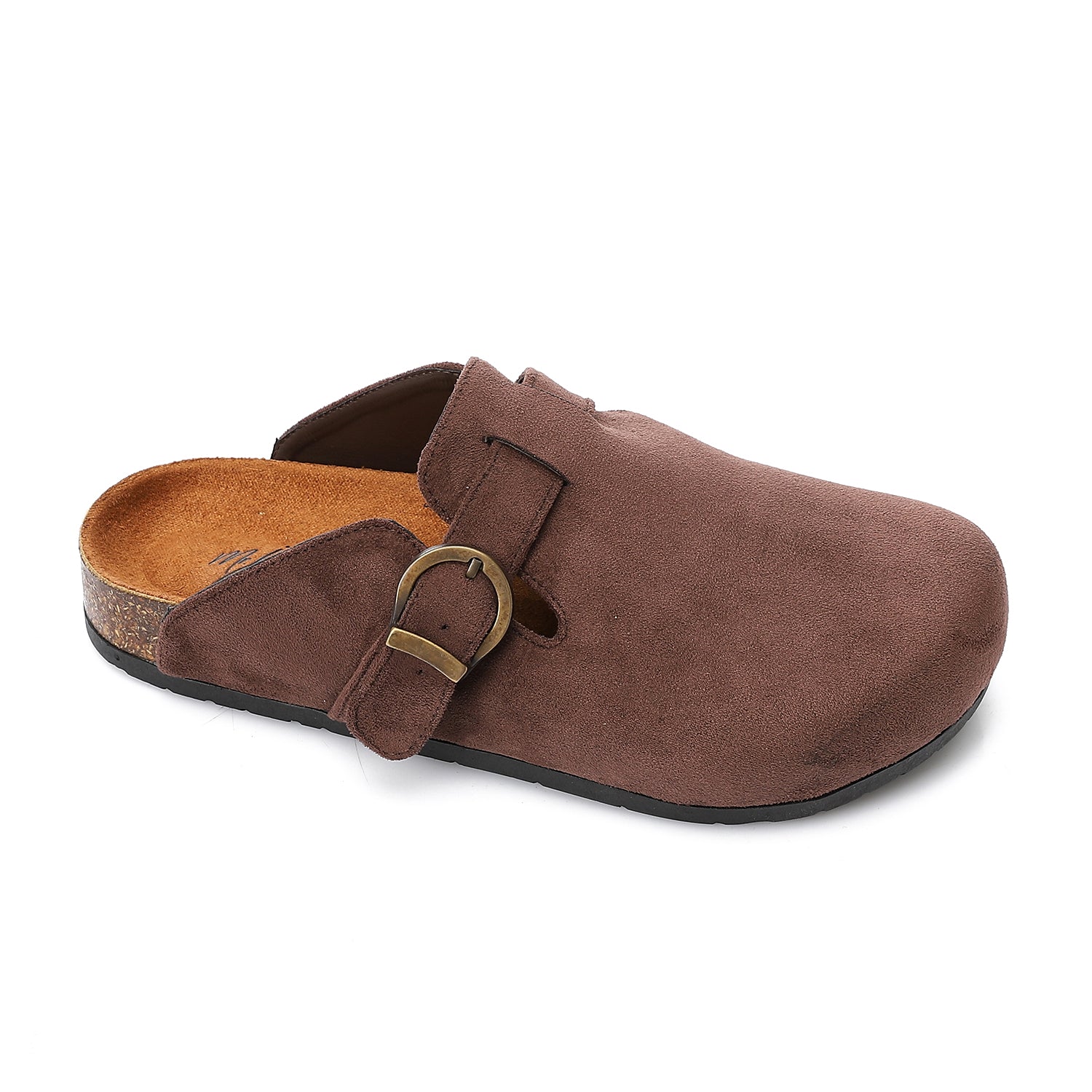 Comfort Buckle Clogs - Brown