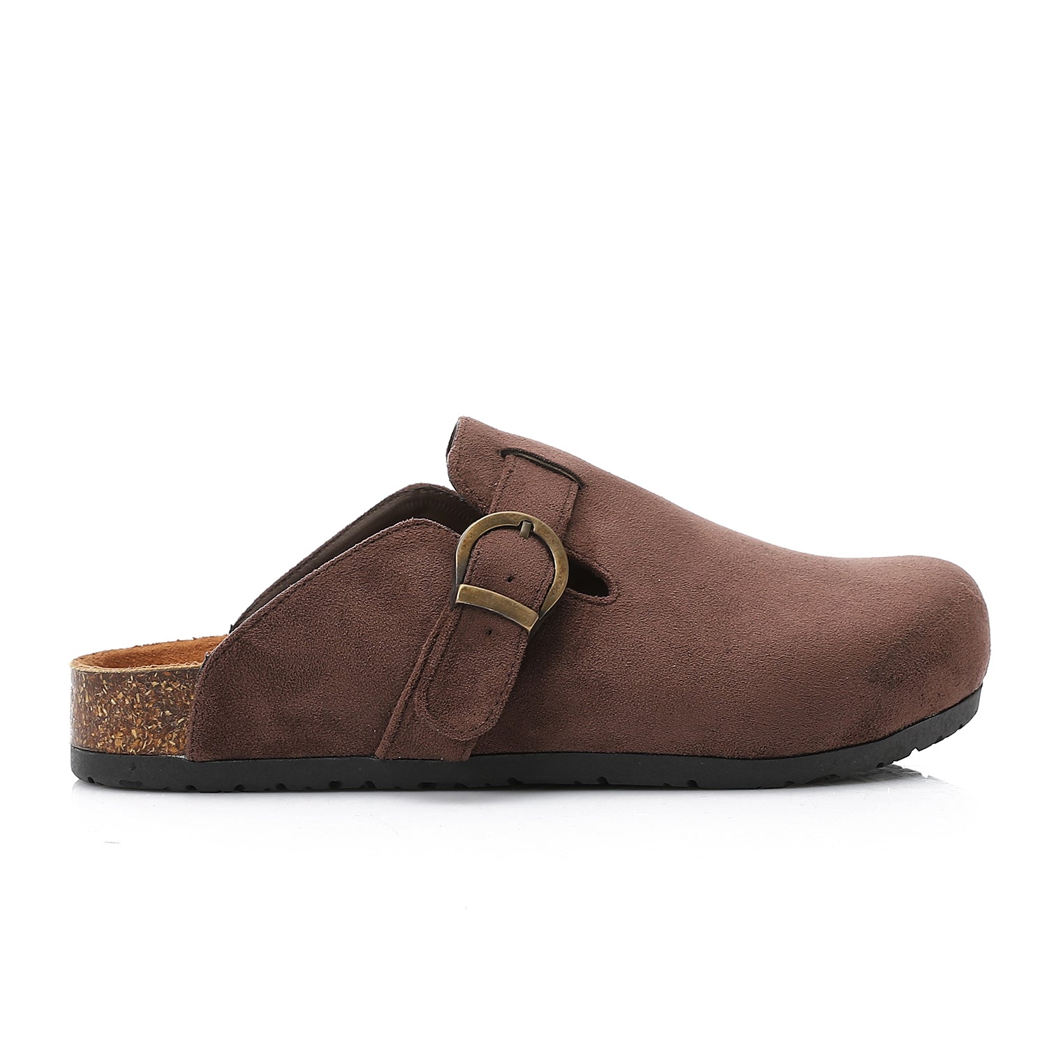 Comfort Buckle Clogs - Brown