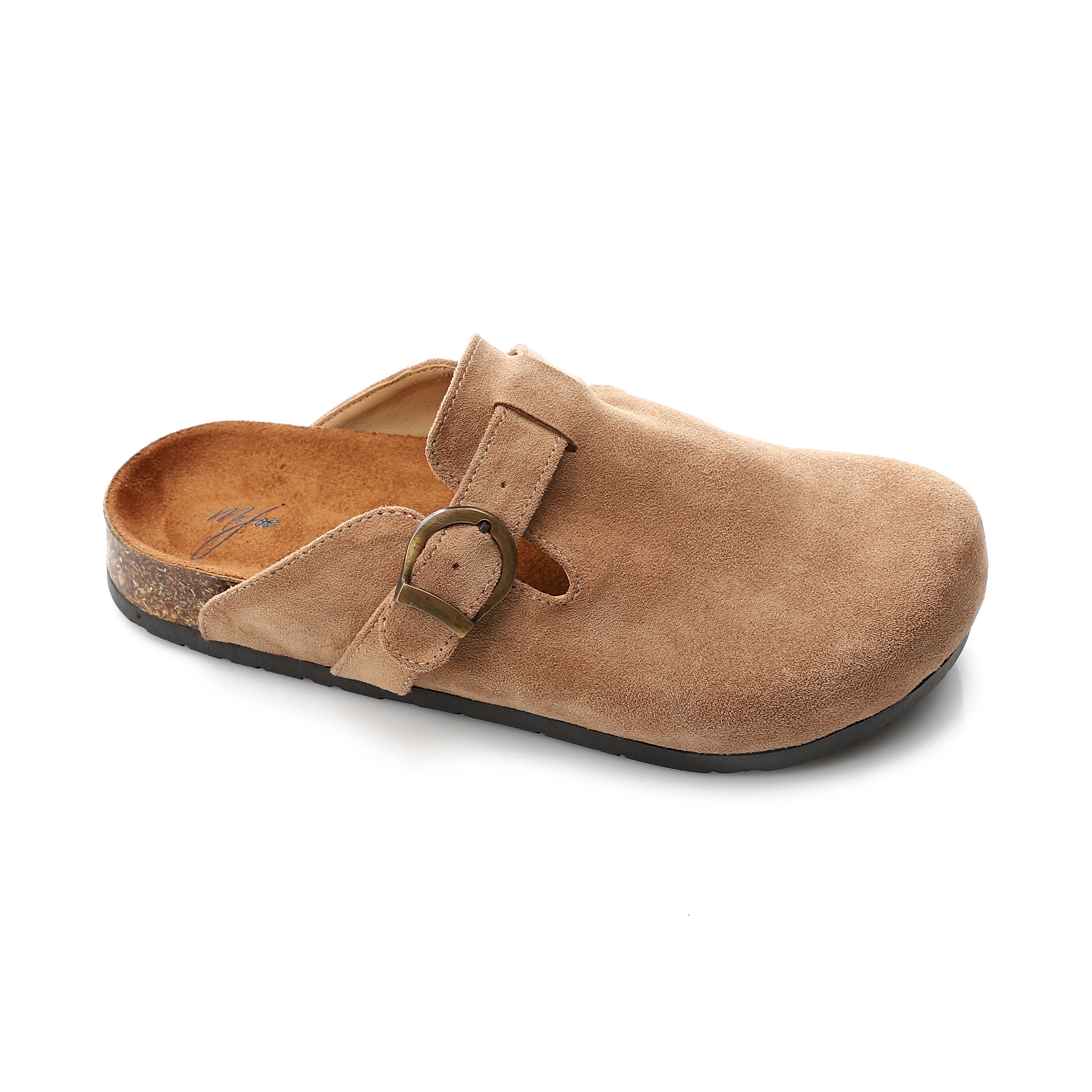 Comfort Buckle Clogs - Cafe
