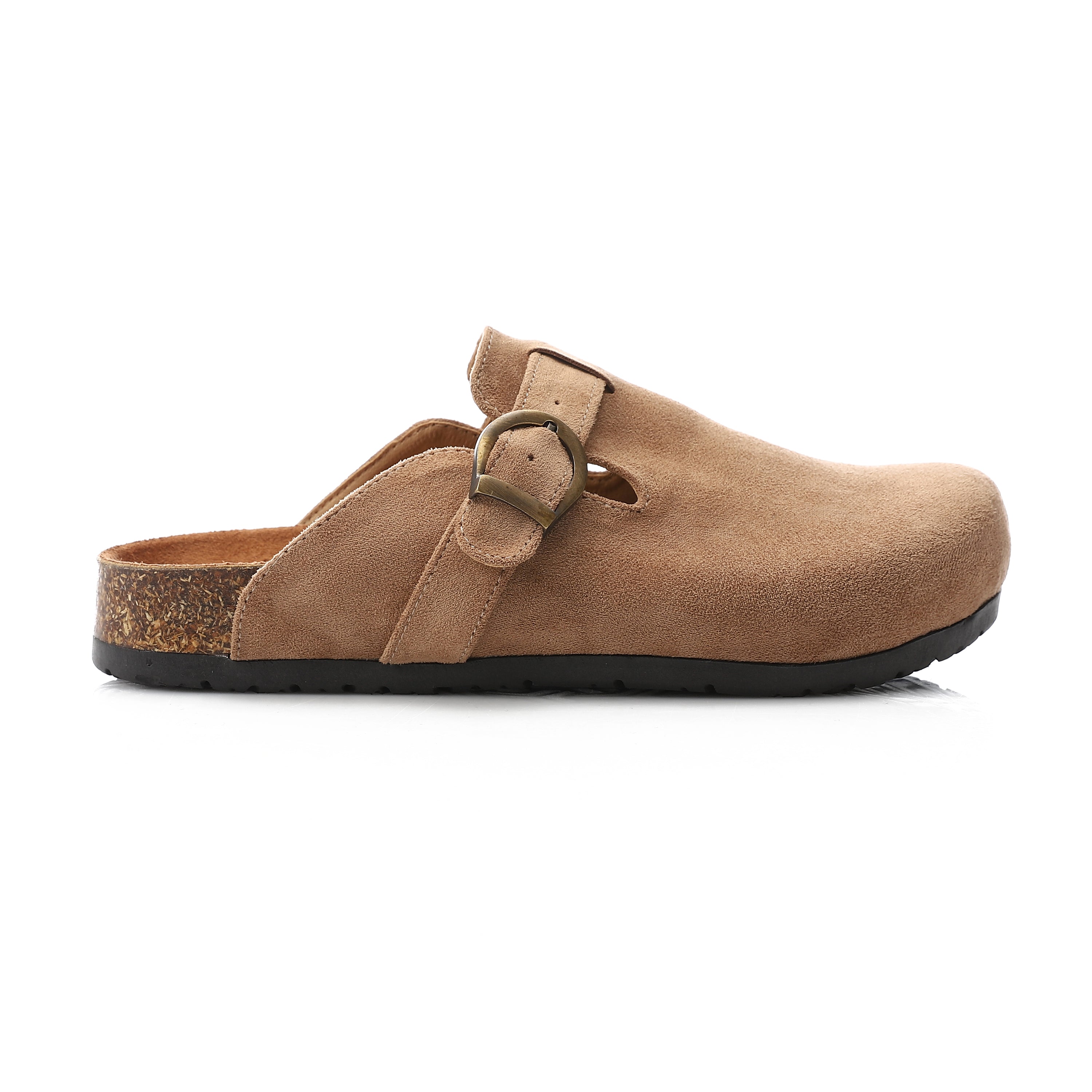 Comfort Buckle Clogs - Cafe
