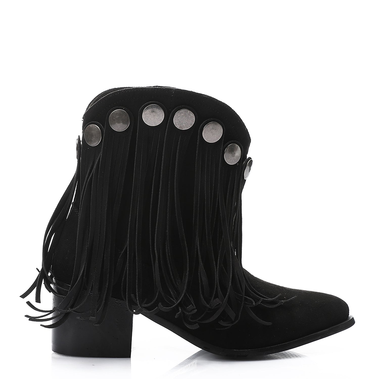 Fringe Western Boot - Black