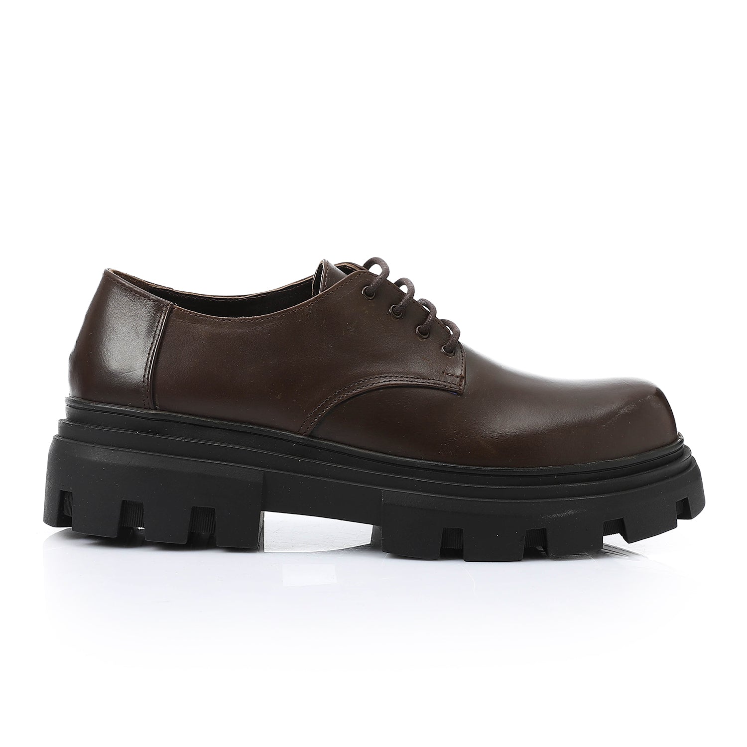 Menƒ??s chunky leather lace-up shoes - Black