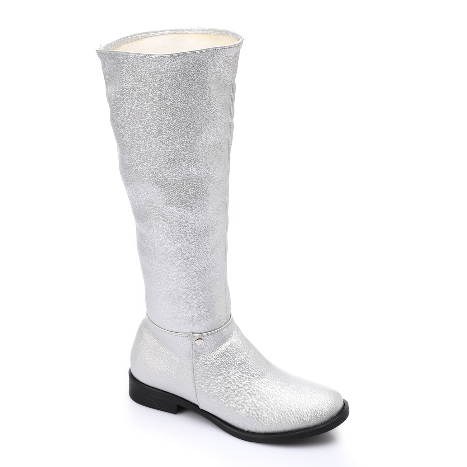 Stretch Over-the-Knee Boots – Silver
