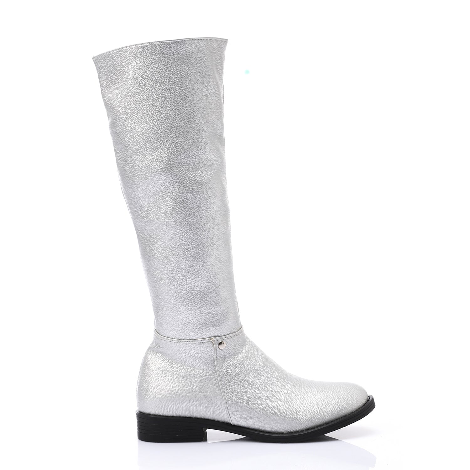 Stretch Over-the-Knee Boots – Silver