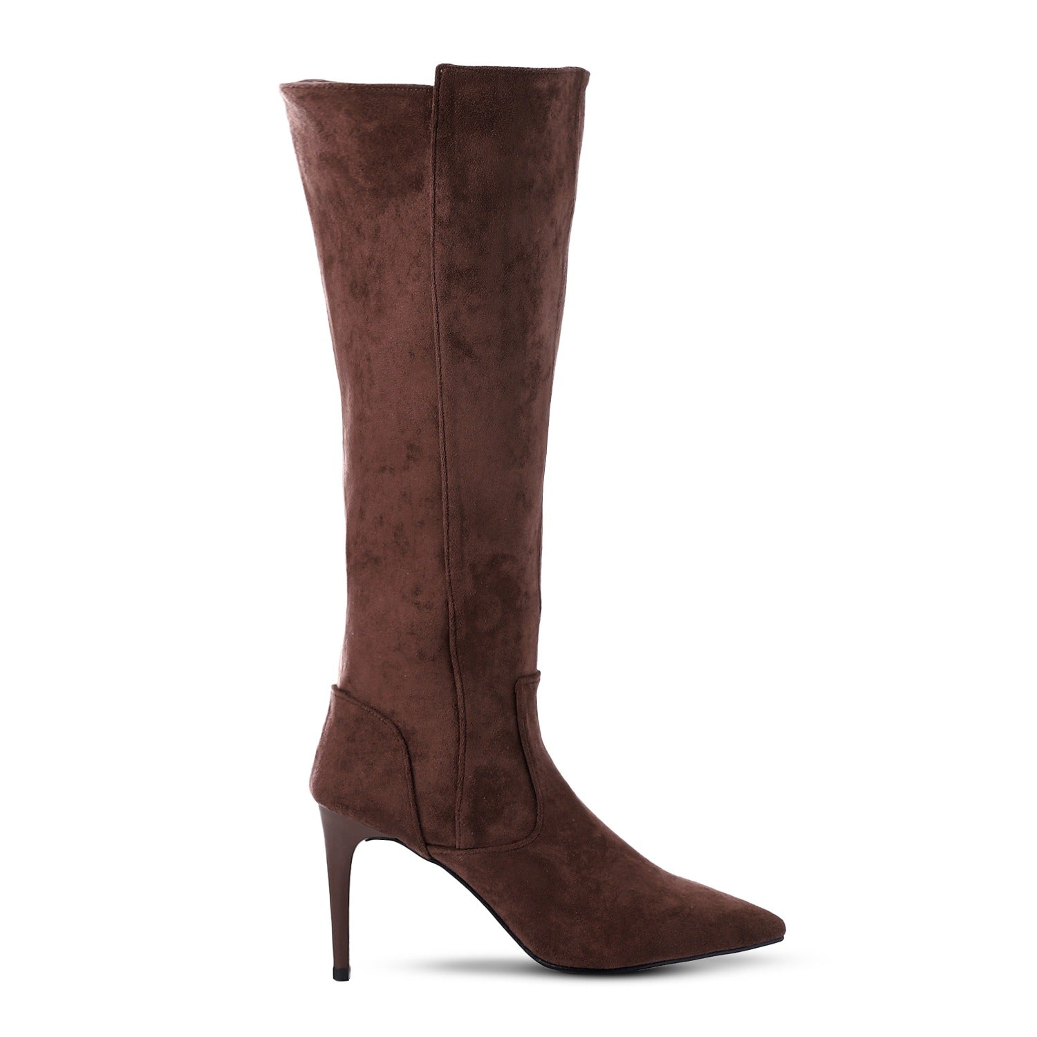 Suede Stiletto Knee Boots ƒ?? Brown