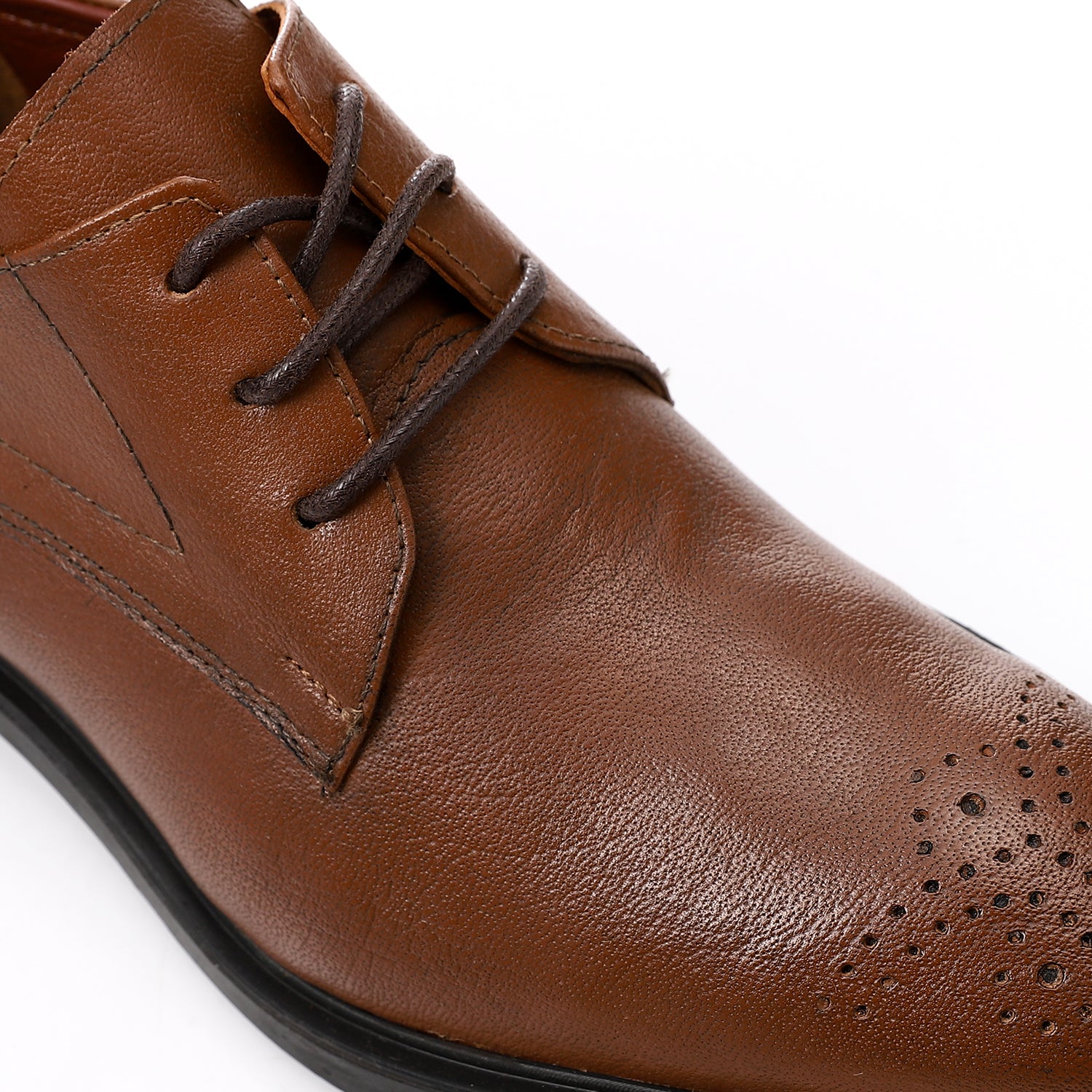 Men's Oxford Leather Classic Shoes - Brown