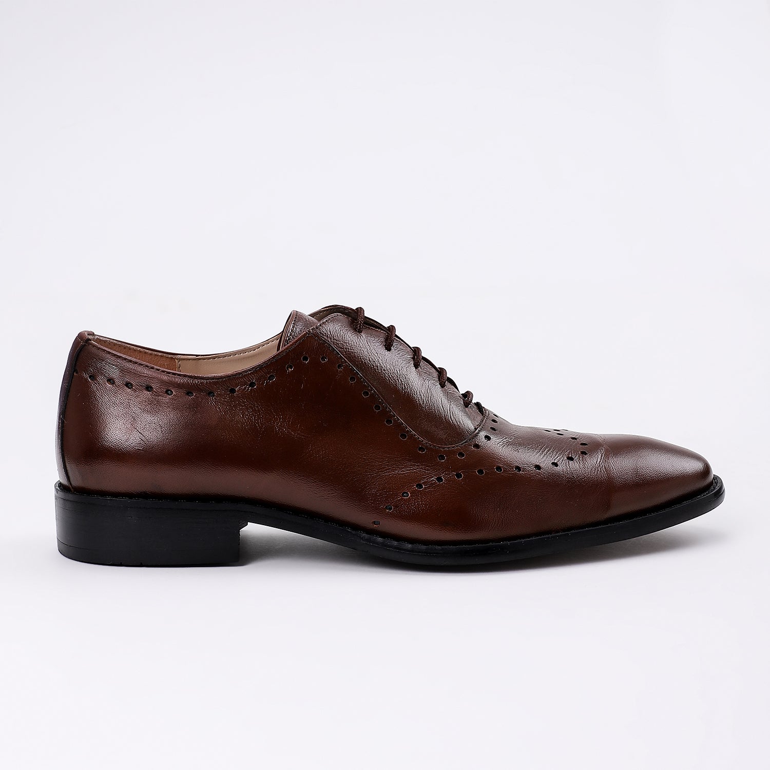 Men's Leather Oxford Comfortable Shoes - Brown