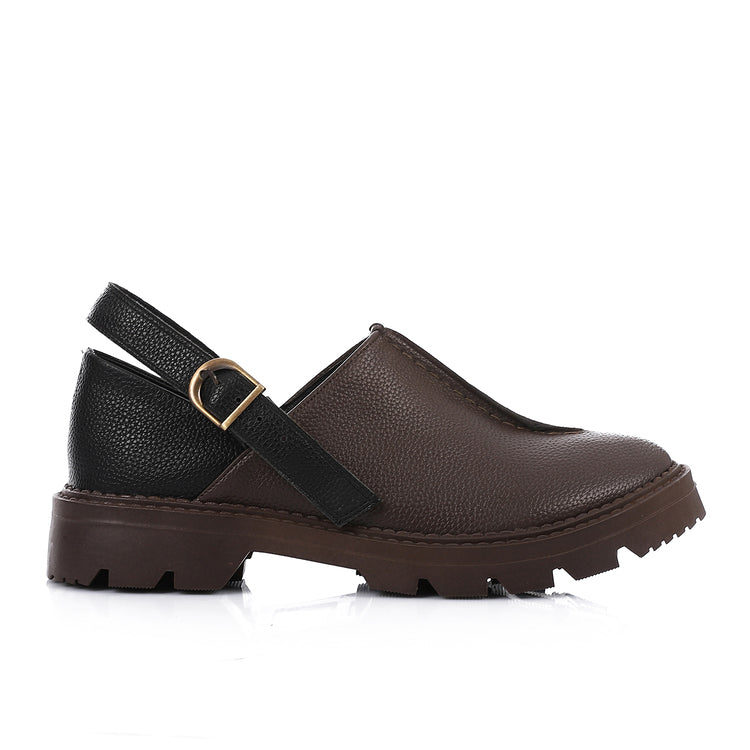 Two-Tone Comfort Loafers - Brown & Black