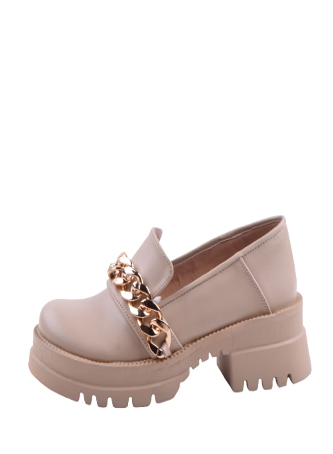 Chain Detail Chunky Loafers ƒ?? Beige