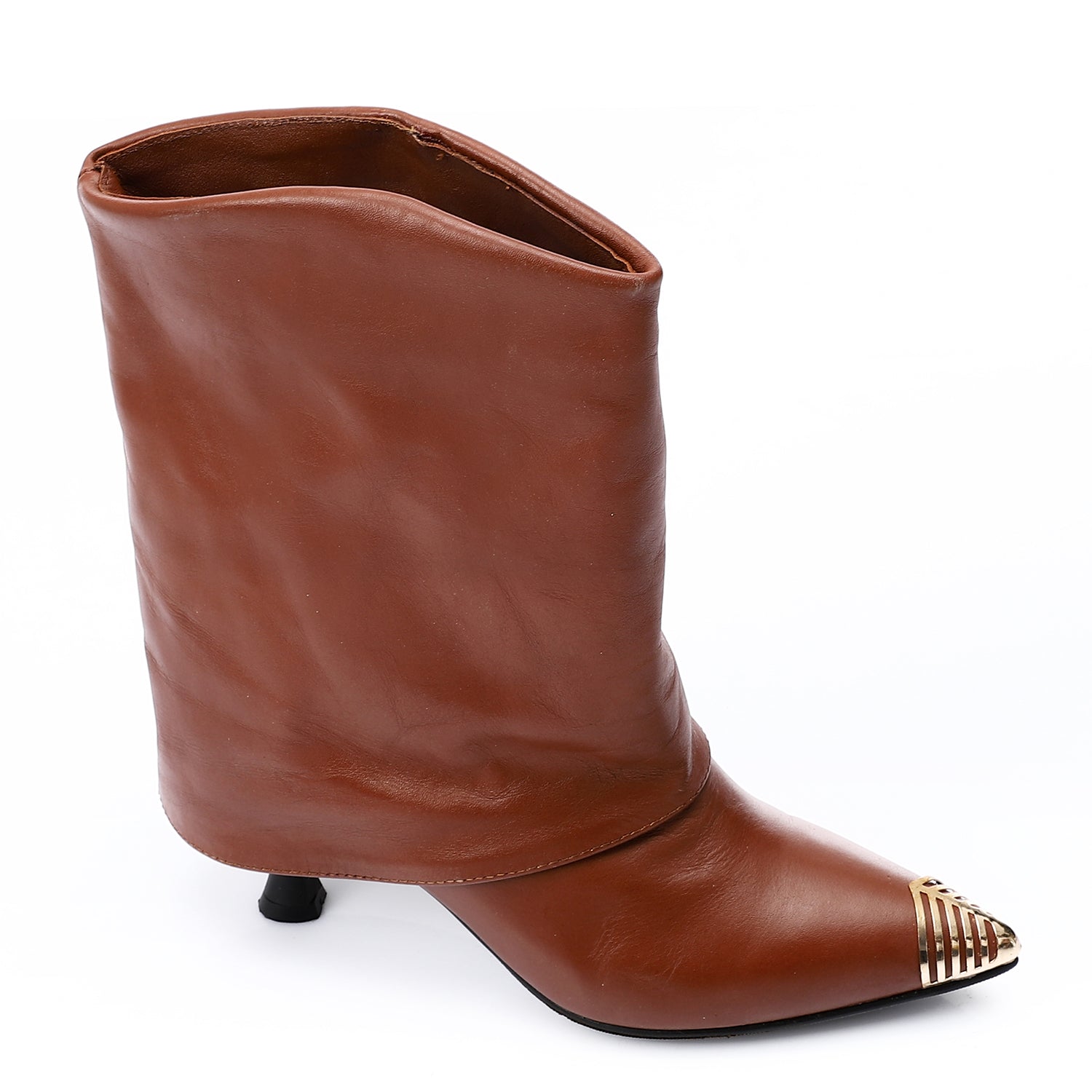 Gold-Tip Slouch Leather Boots – Havan