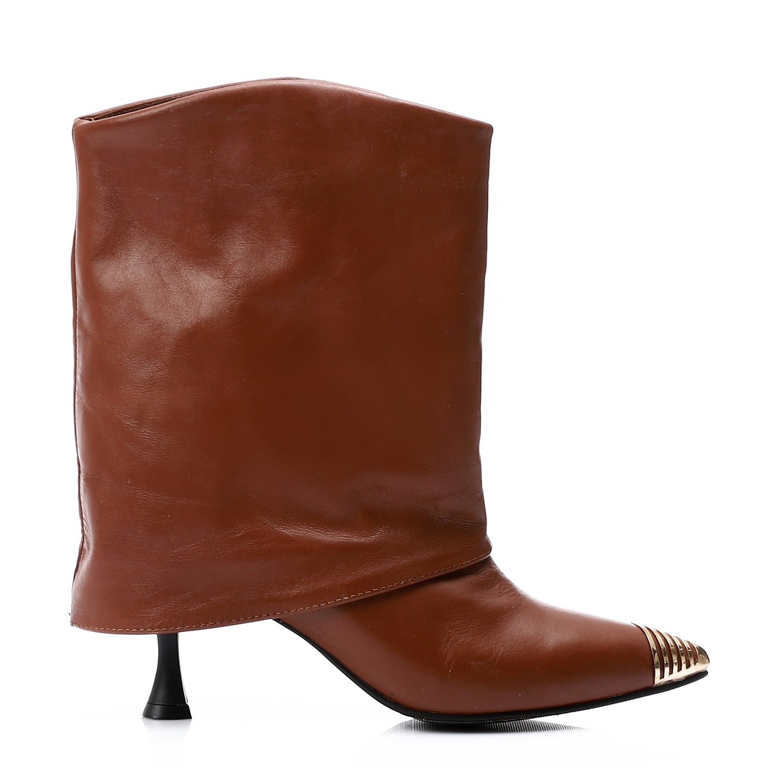 Gold-Tip Slouch Leather Boots – Havan