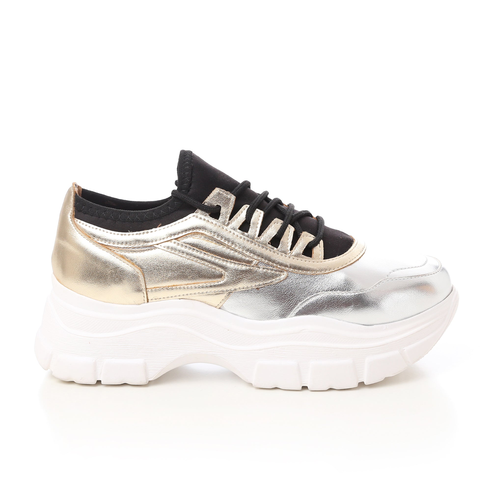 Metallic Chunky Sneakers ƒ?? Silver & Gold