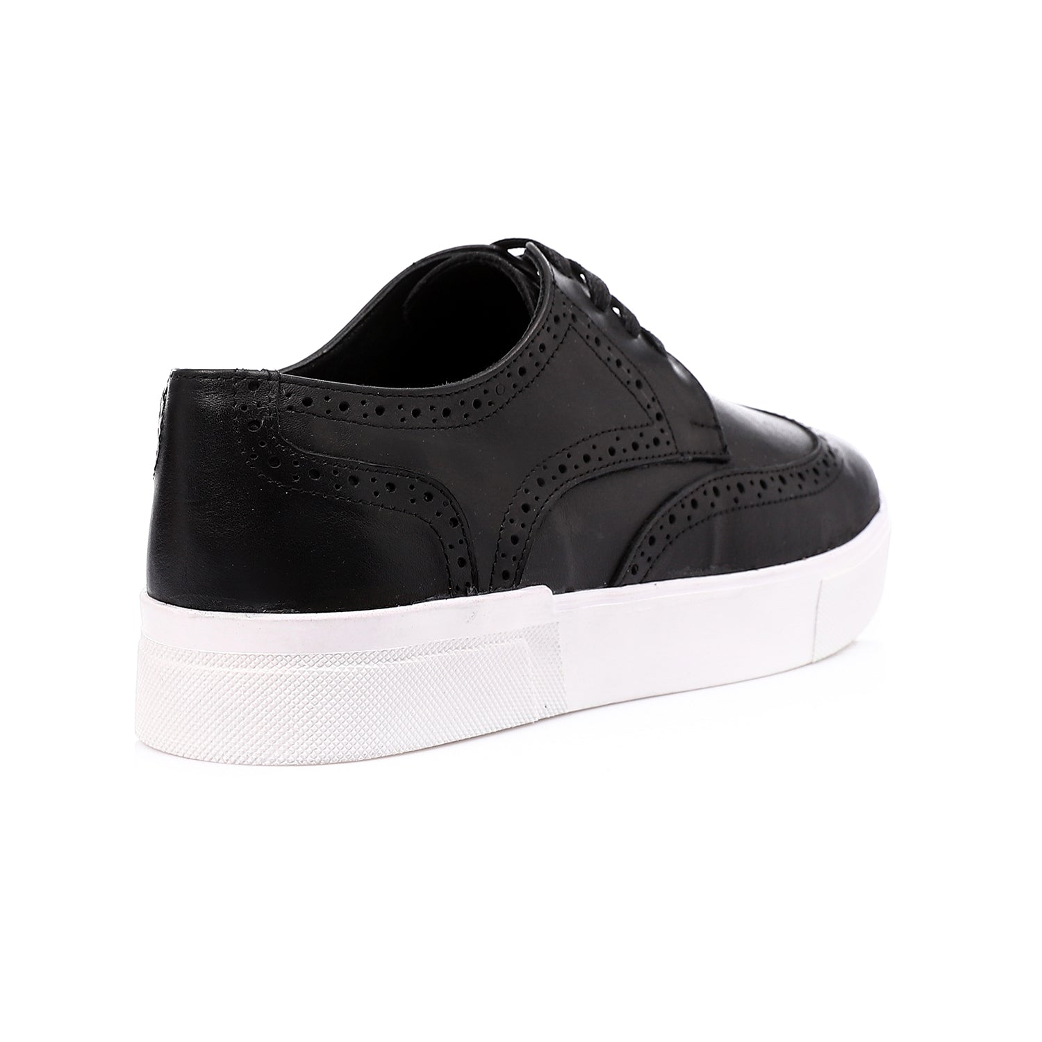 Leather Brogue Sneakers ƒ?? Black