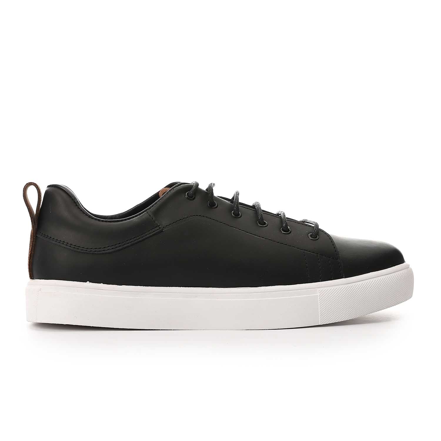 Men's Leather Low-Top Sneakers ƒ?? Black