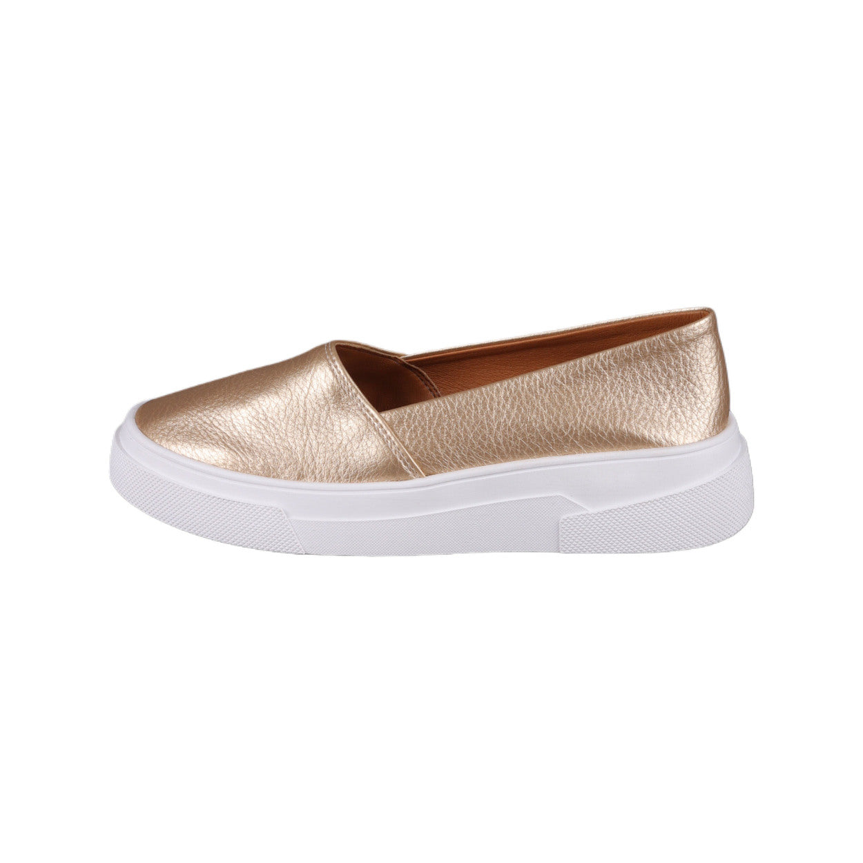 Metallic Slip-On Sneakers Ζ?? Gold
