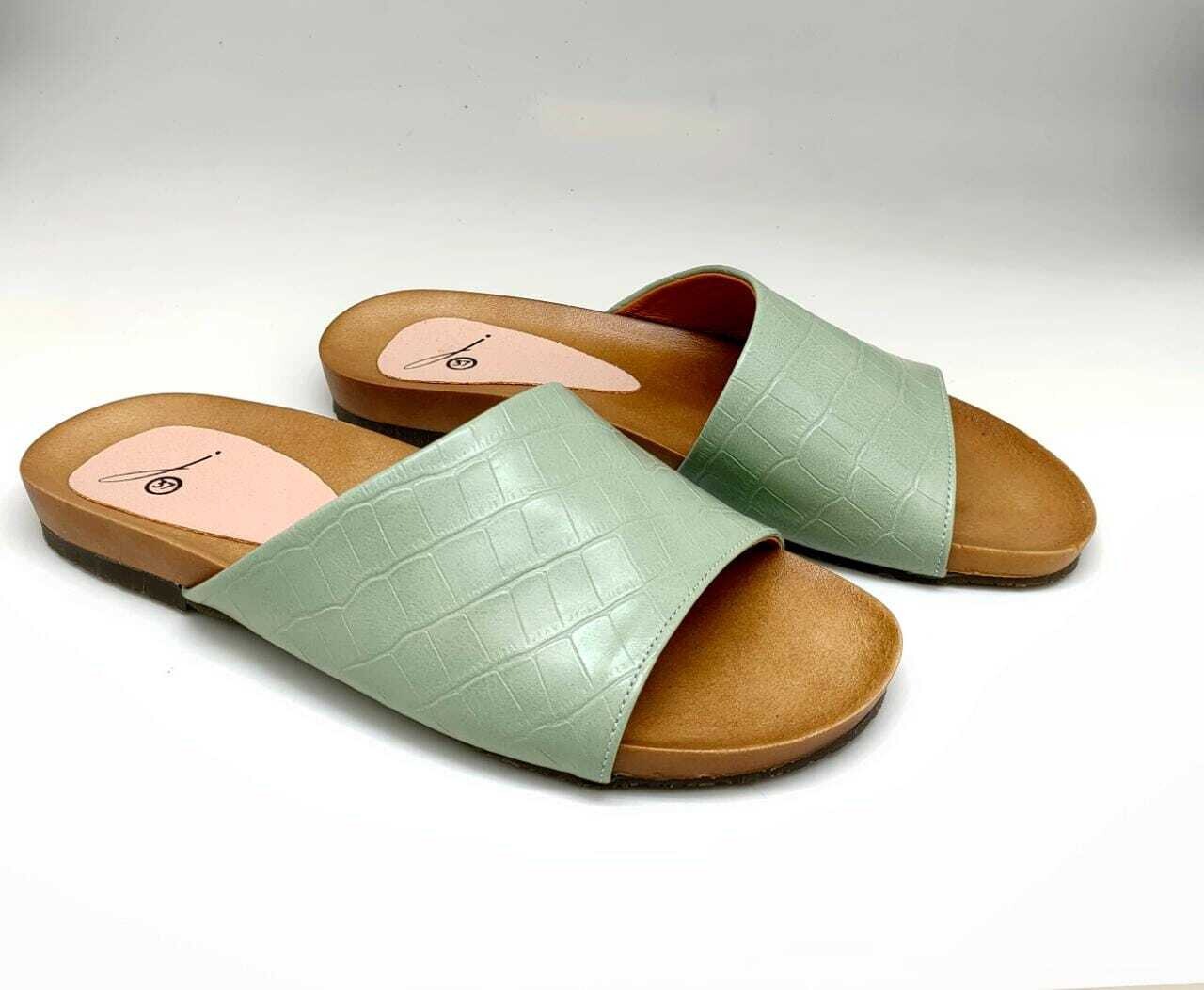 Croco Slide Mulesƒ?? Mint