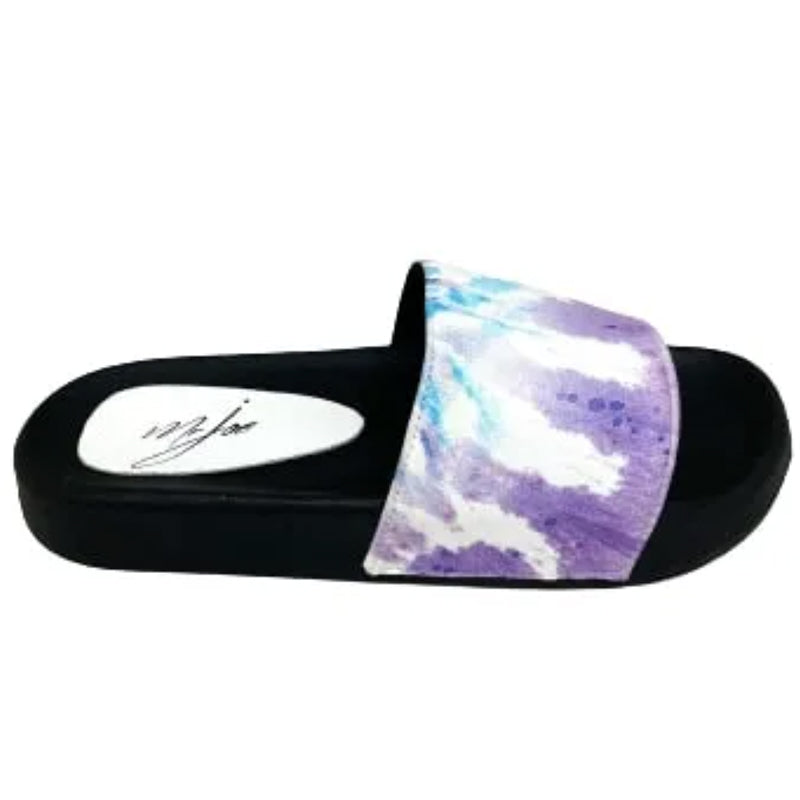 Tie-Dye Slide Mulesƒ?? Purple & Blue