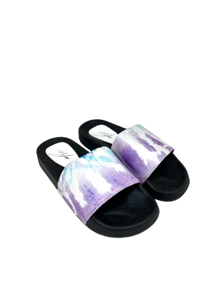 Tie-Dye Slide Mulesƒ?? Purple & Blue