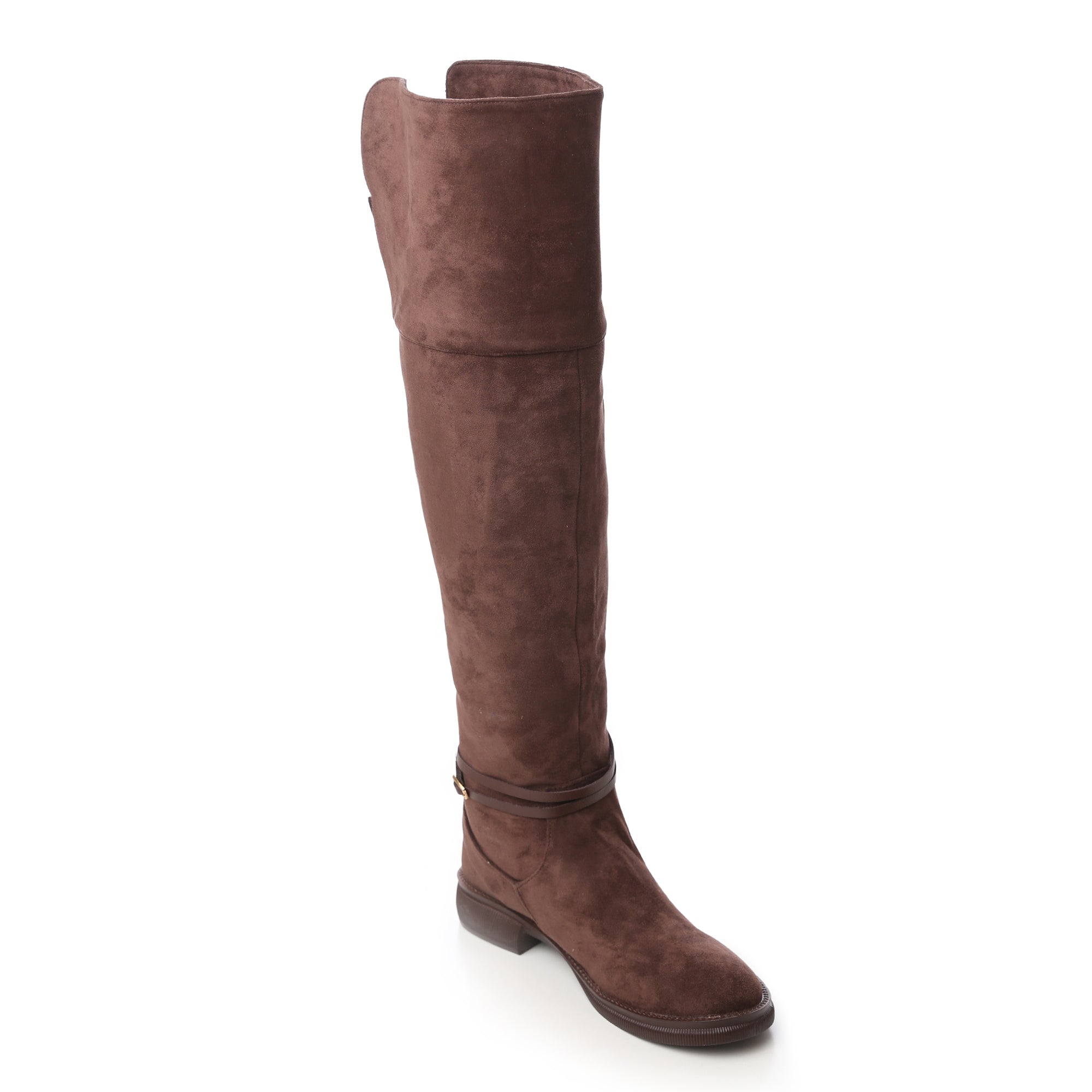 Over-The-Knee Suede Boots ƒ?? Brown