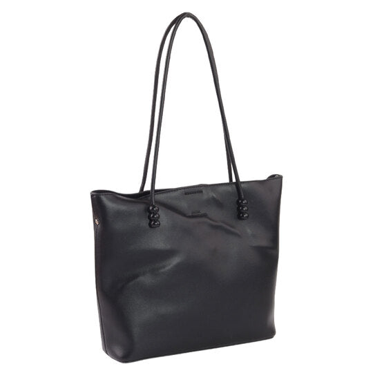 Classic Minimal Tote Handbag – Black