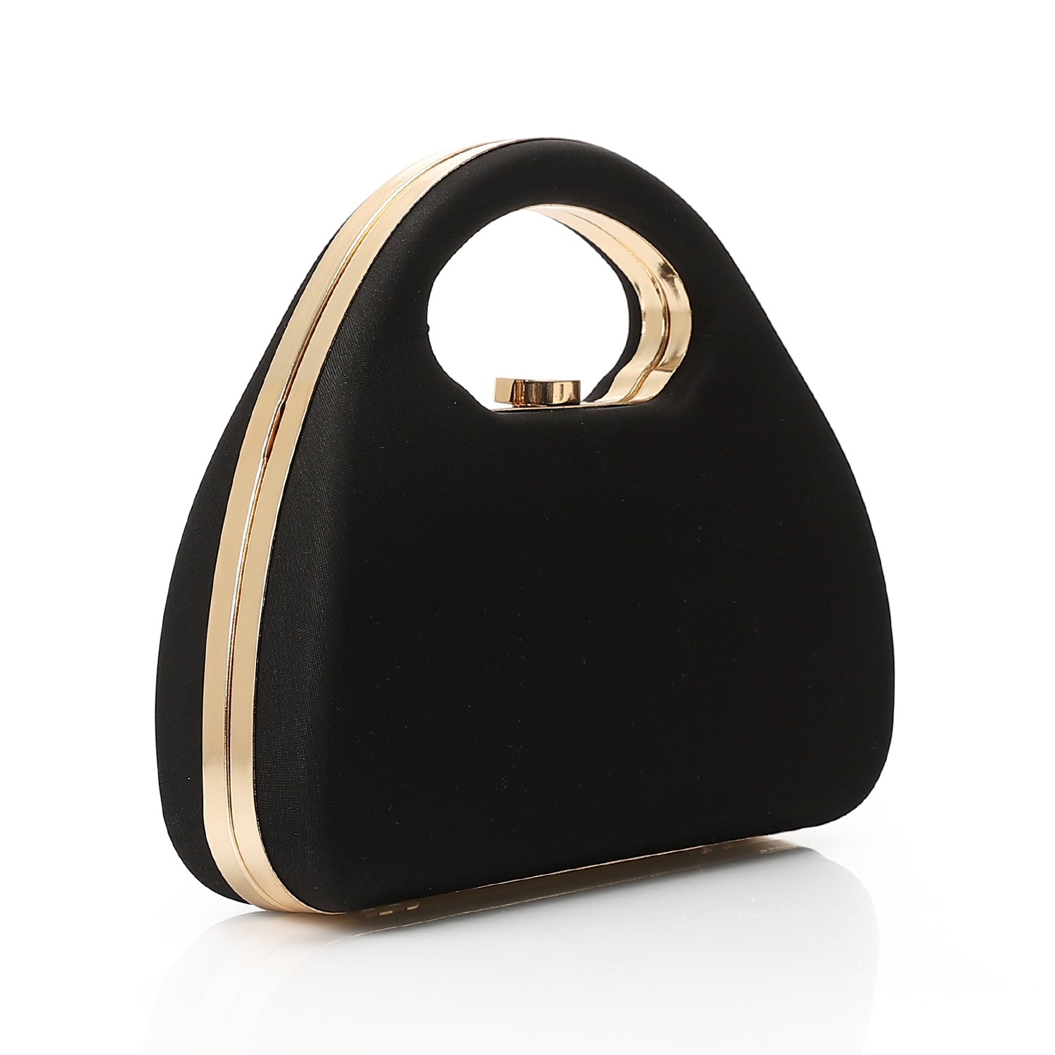 Arched Handle Clutch - Black