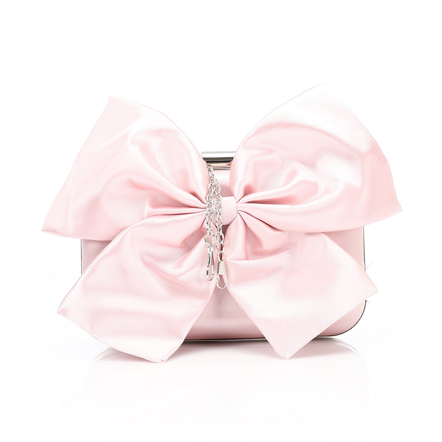 Satin Bow Evening Clutch β Pink