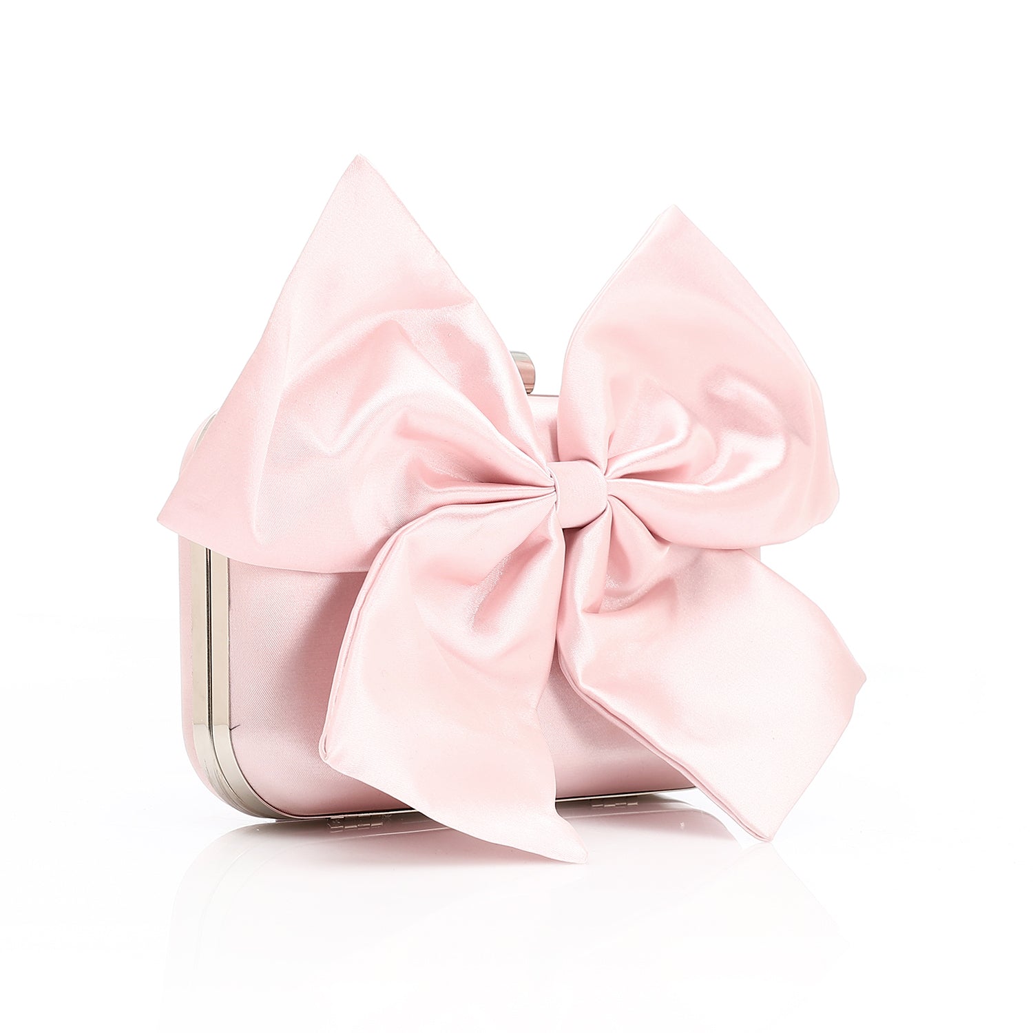 Satin Bow Evening Clutch β Pink