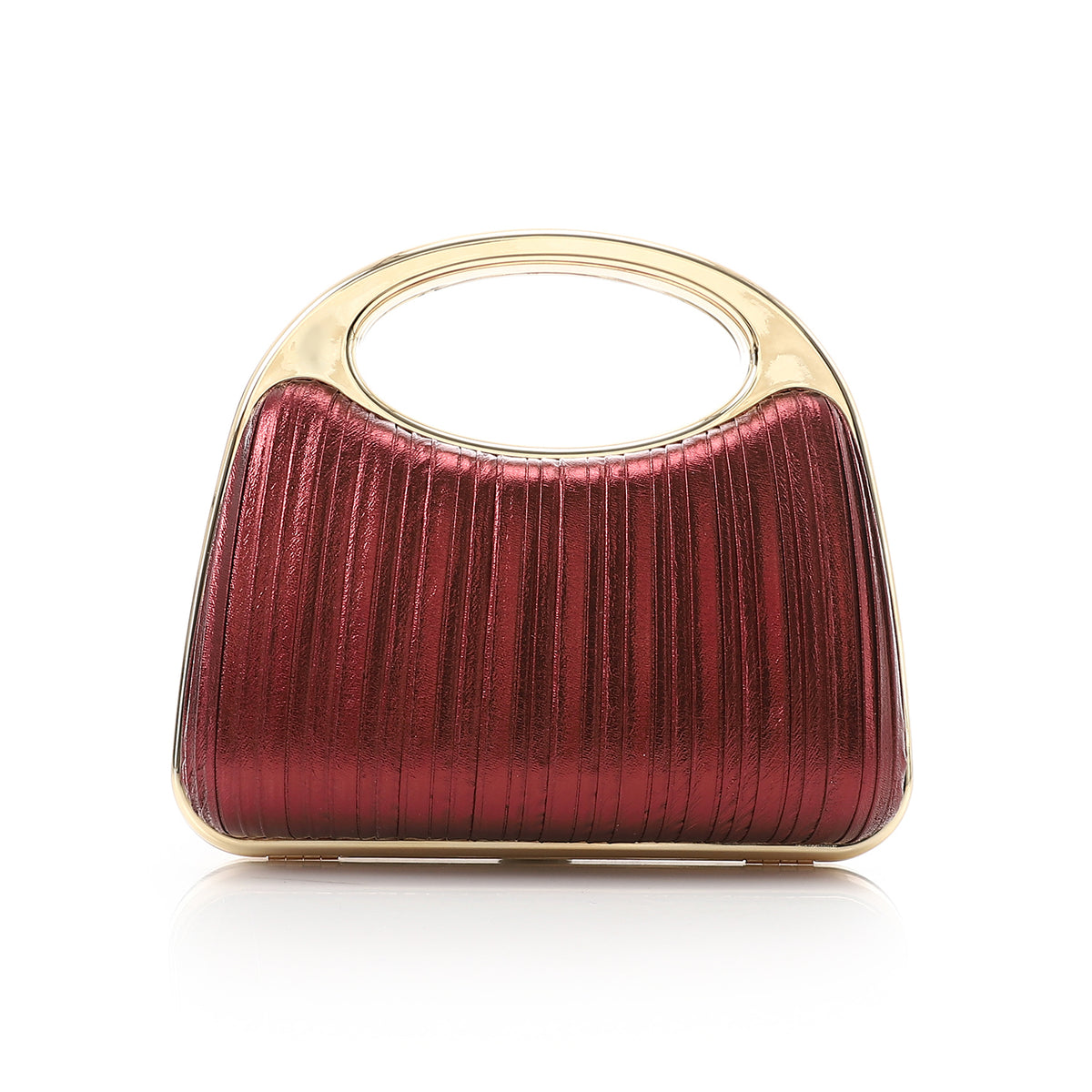 Crystal-Embellished Evening Handbag Red
