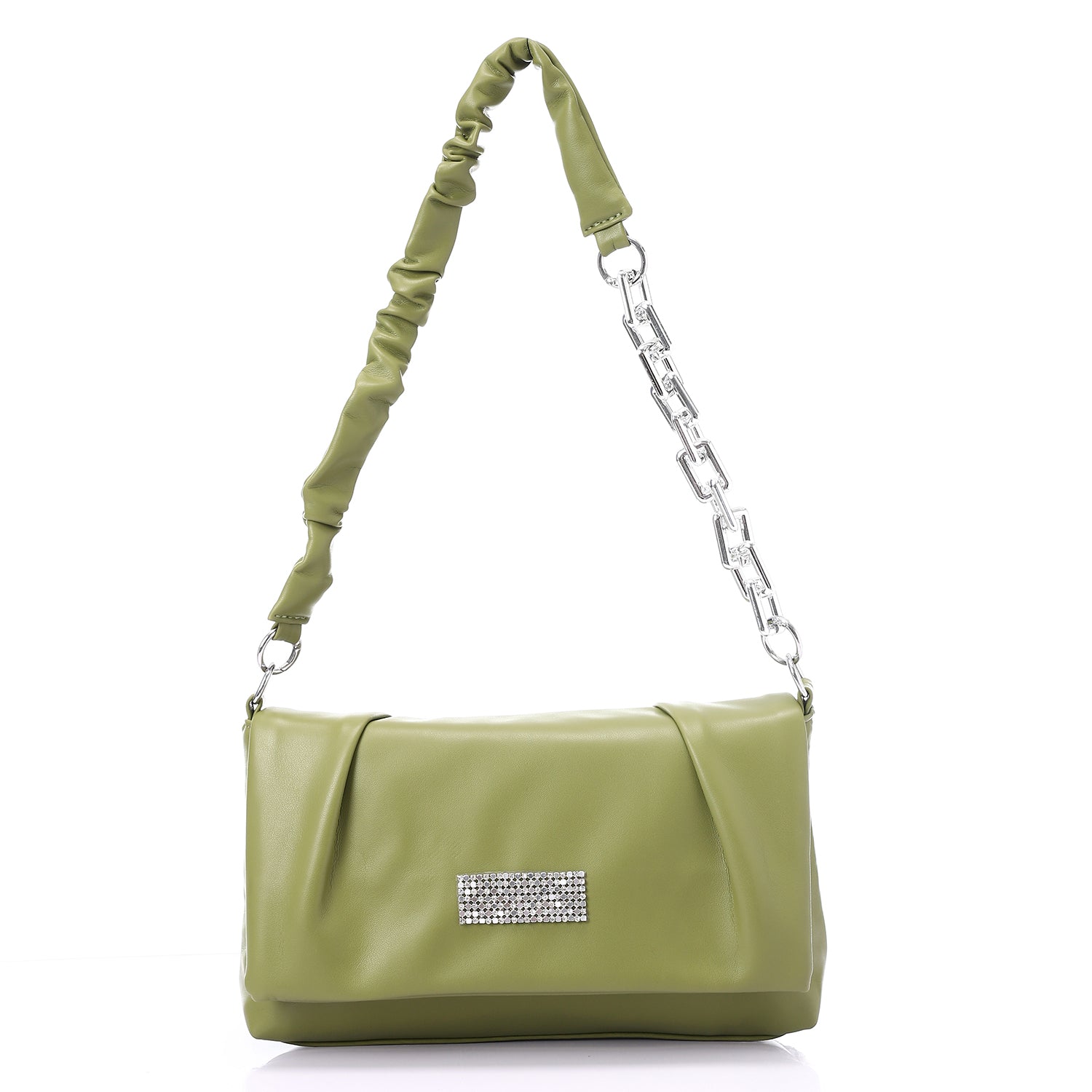 Chain Shoulder Bag - Olive