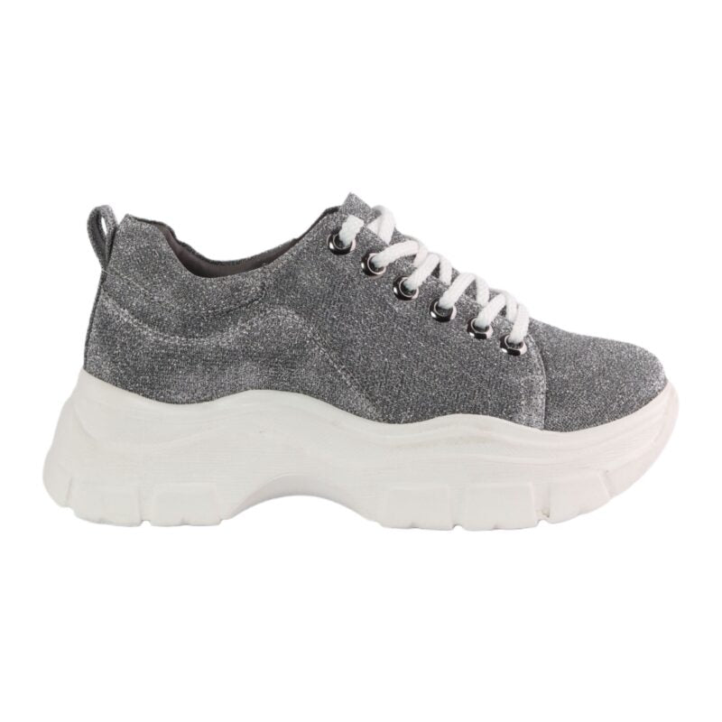 Chunky Glitter Sneakers Ζ?? Silver