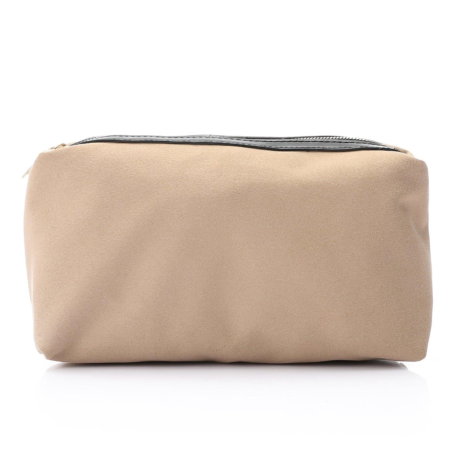 Hobo Shoulder Bag with Beaded Charm β Cafe