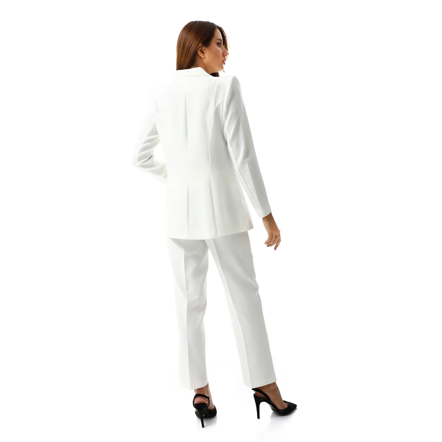 Classic Crepe Double-Breasted Suit ƒ?? White