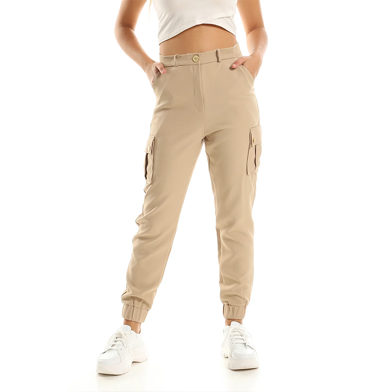 Cargo Jogger Pants -  Beige