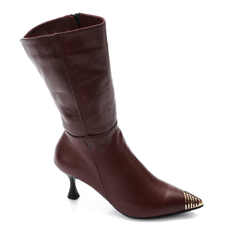 Gold Edge Boots ƒ?? Brown Red
