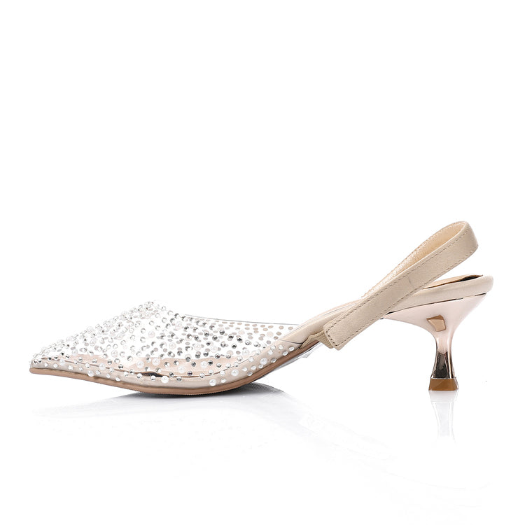 Crystal Bloom Flats ƒ?? Beige