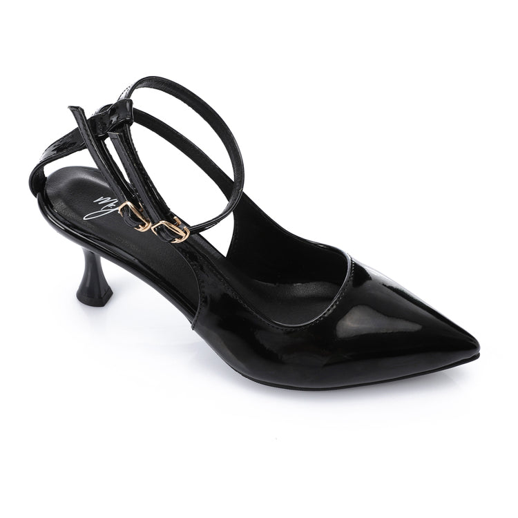 Midnight Shine Slingbacks ƒ?? Black