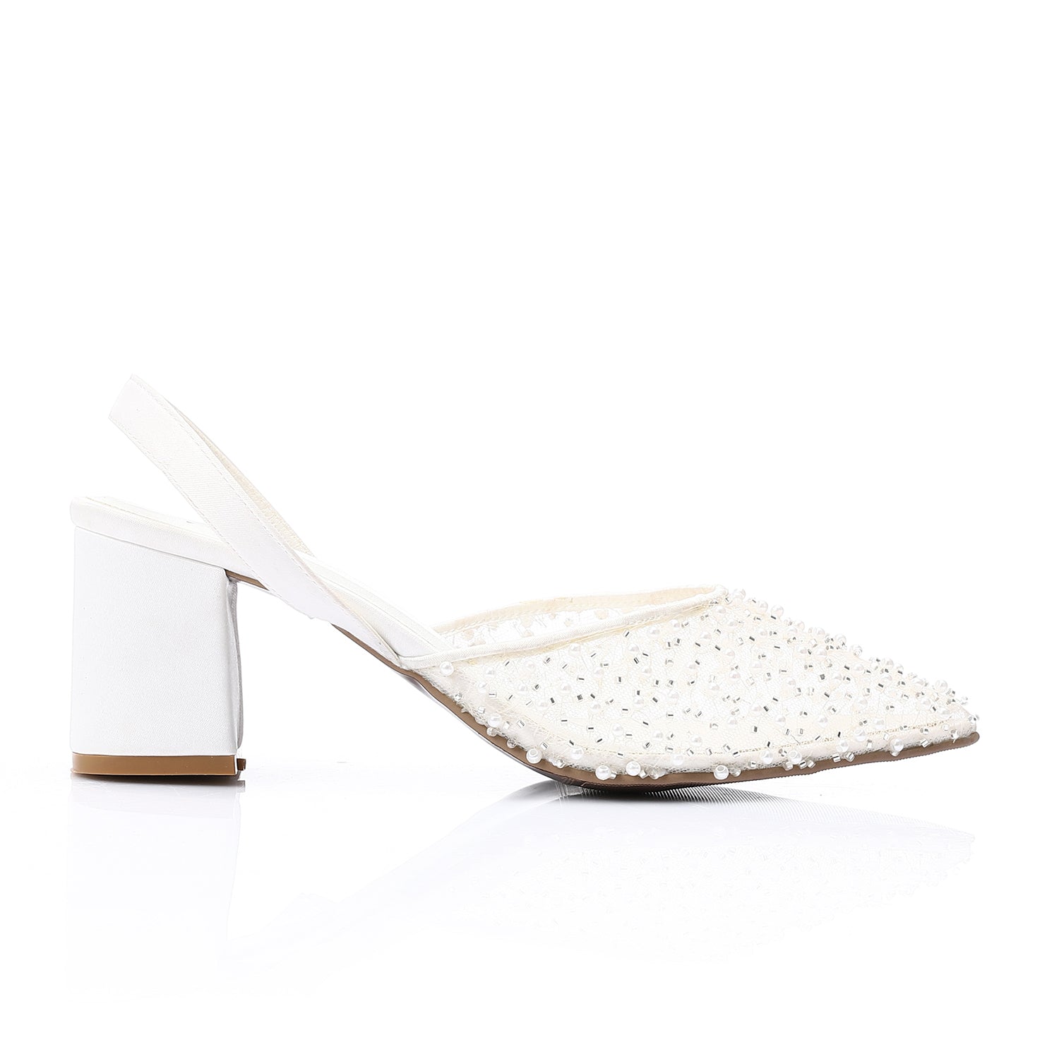 Pearl Glow Slingbacks ƒ?? Off White