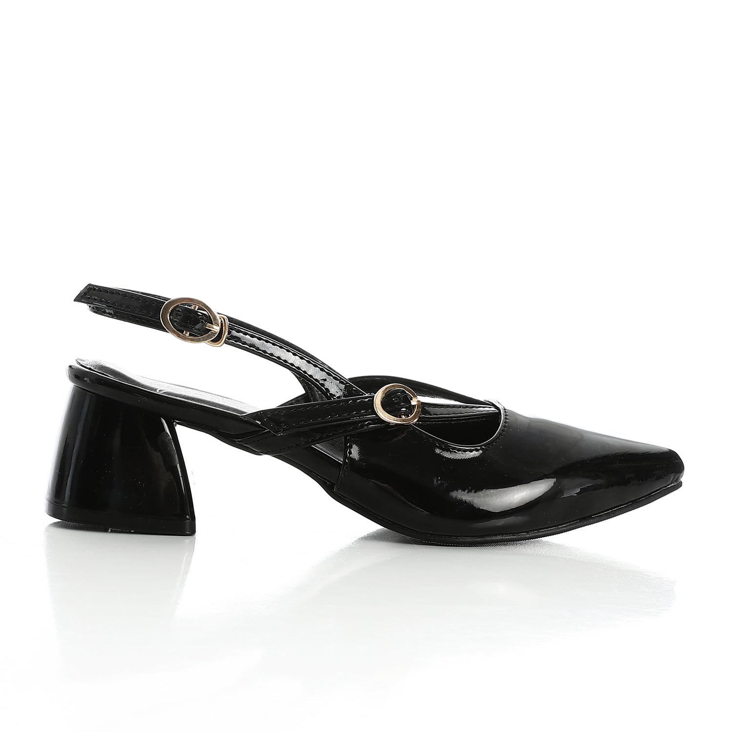 Verne Cross Slingback Heels ƒ?? Black