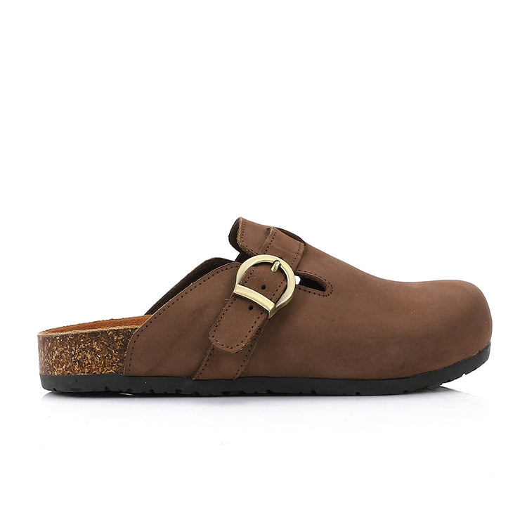 Comfort Buckle Clogs ƒ?? Brown