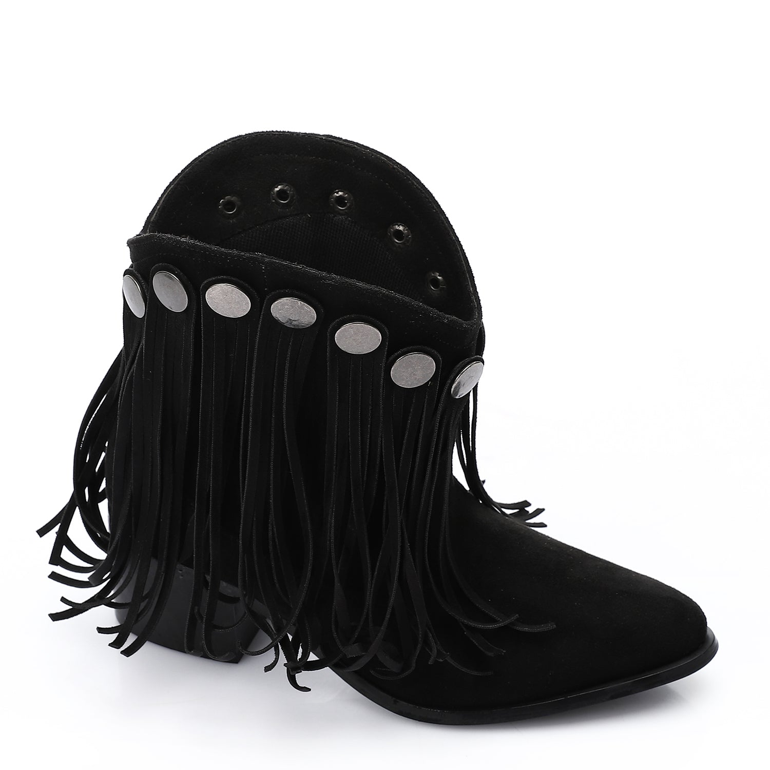 Fringe Western Boot - Black