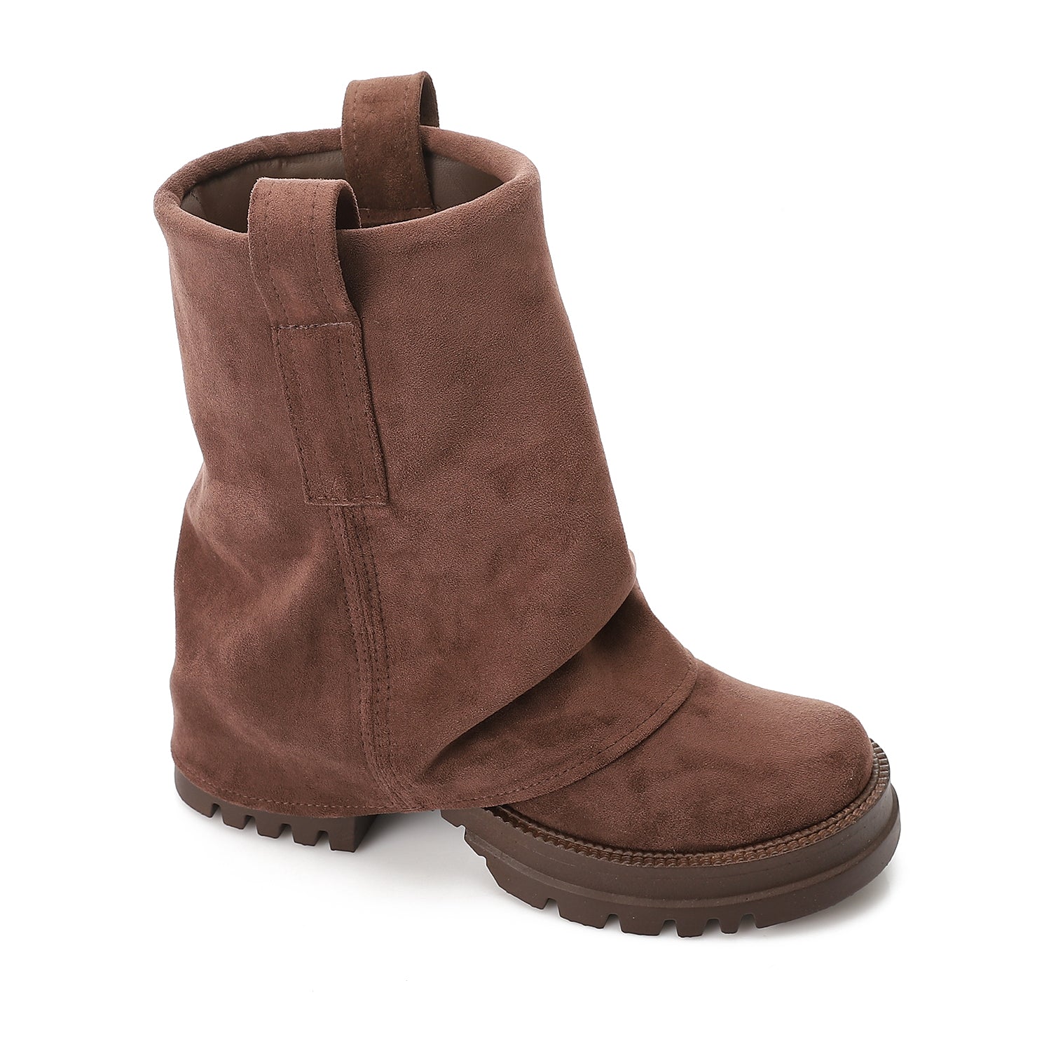 Fold over Casual Boots – Brown