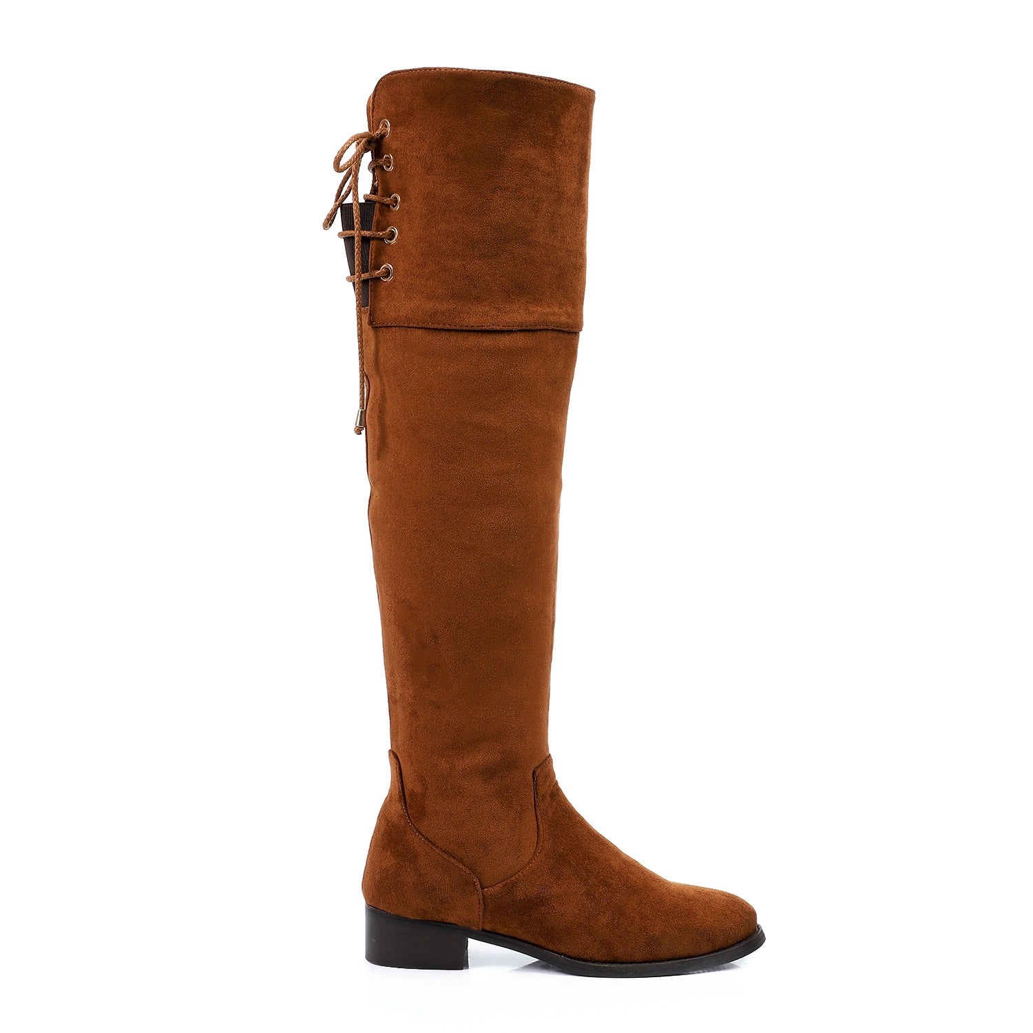 Elegant Over-The-Knee Suede Boots ƒ?? Camel