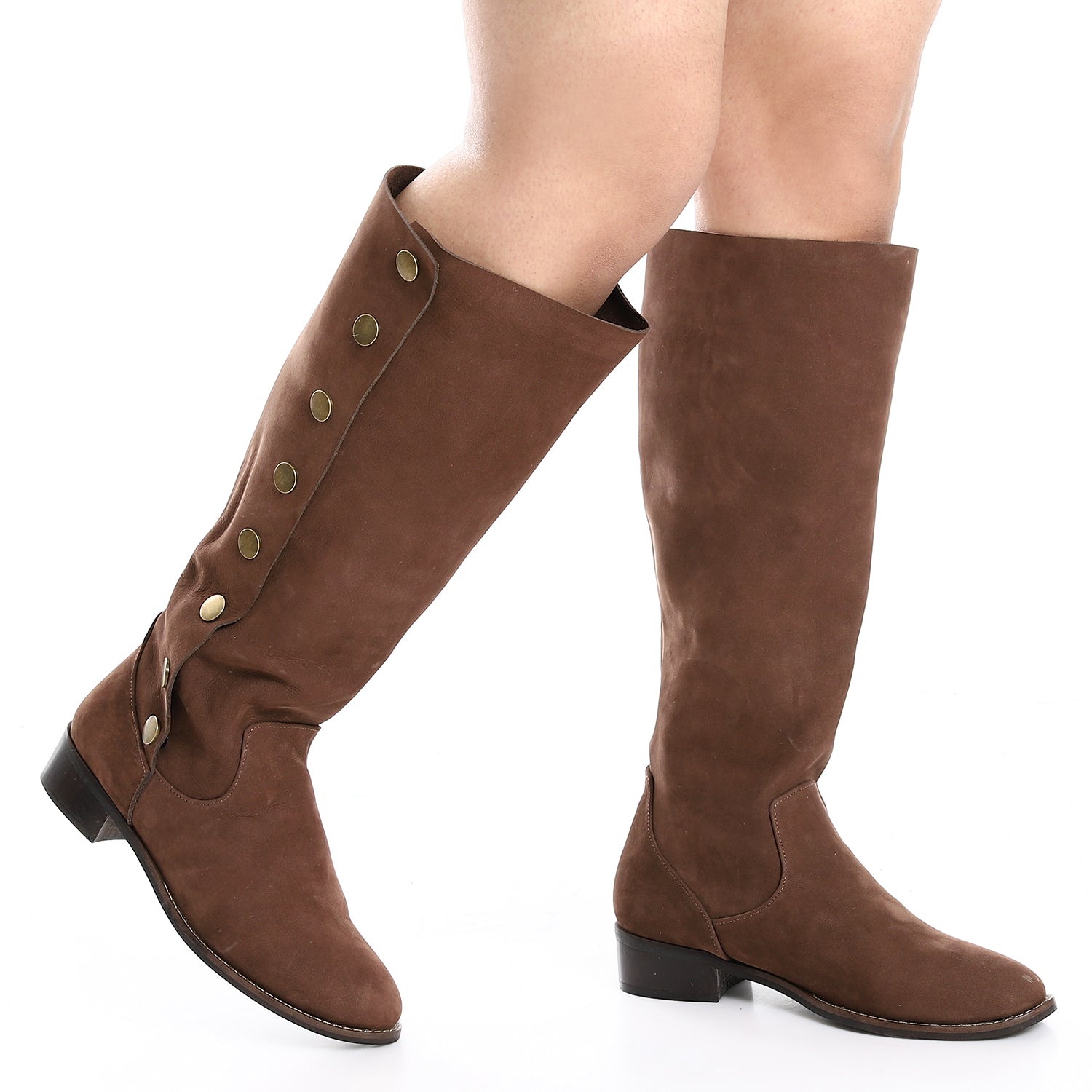 Heritage Suede Button Boots ƒ?? Brown